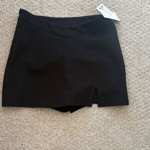 Commense Black Women's Skort with Slit